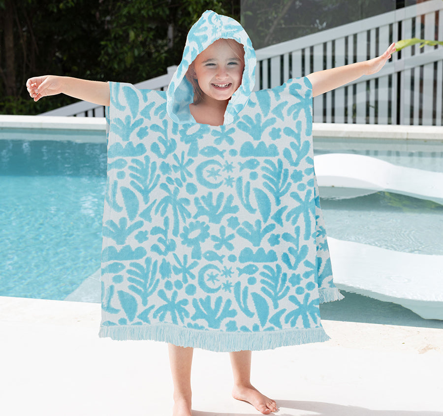 HiLo Kids Poncho Holiday Sky