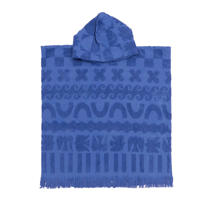 HiLo Kids Poncho Solana Blue