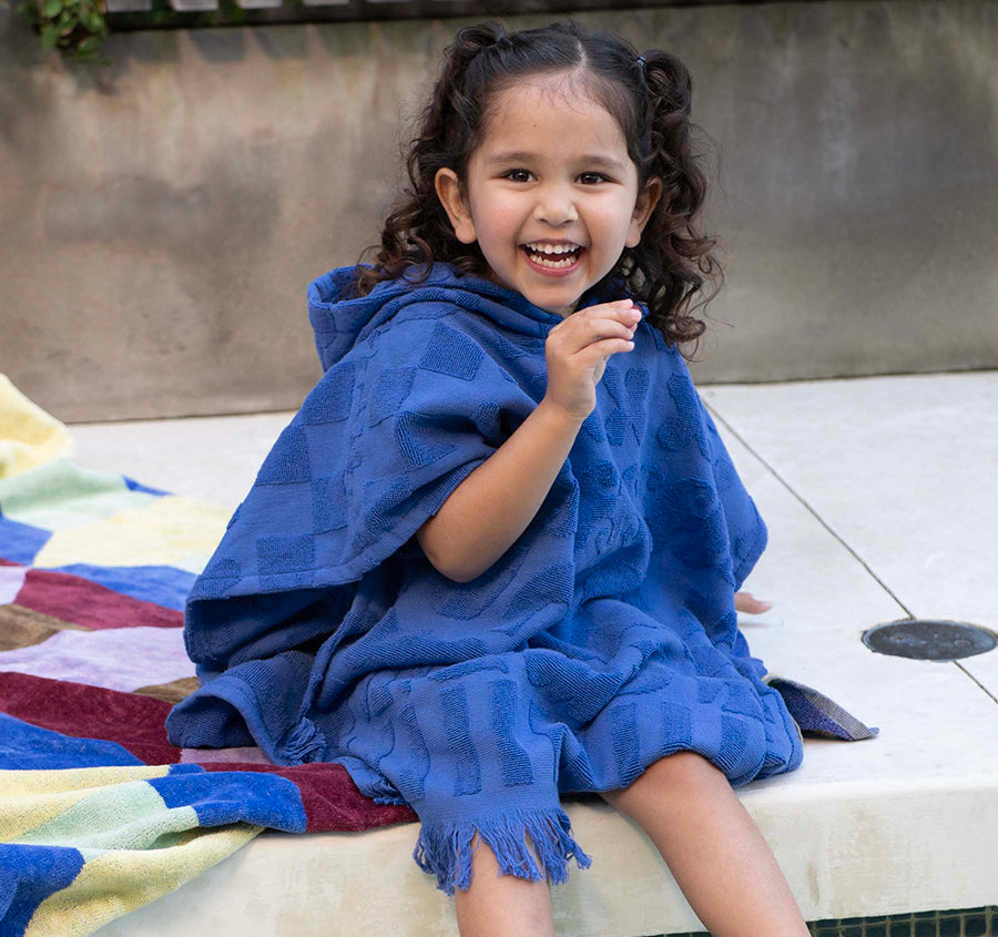 HiLo Kids Poncho Solana Blue