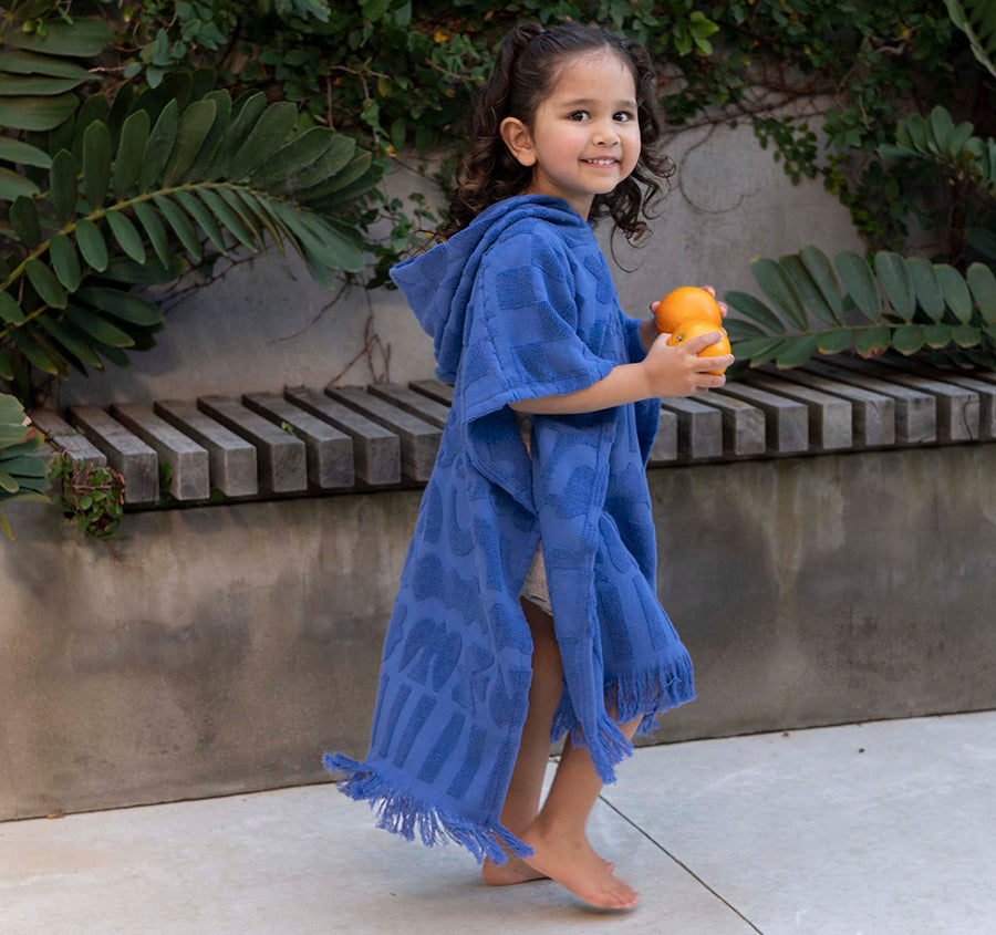 HiLo Kids Poncho Solana Blue