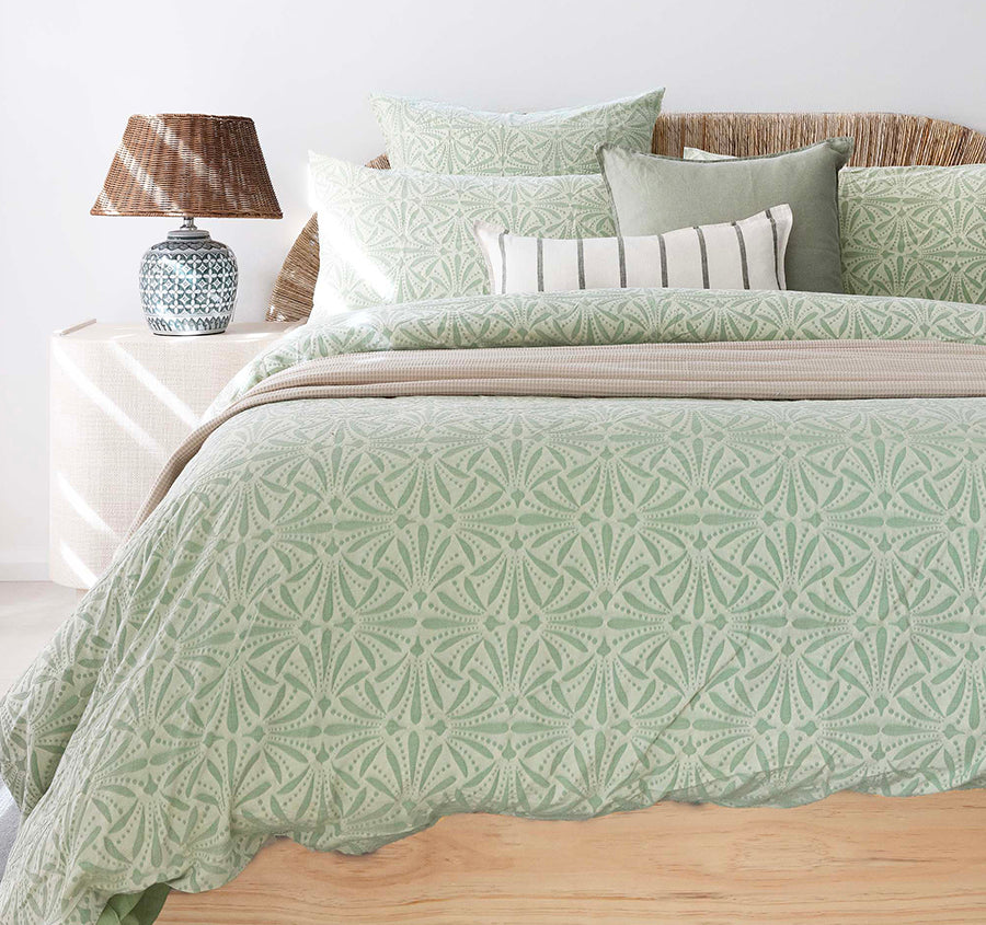 Huxley European Pillowcase Sage