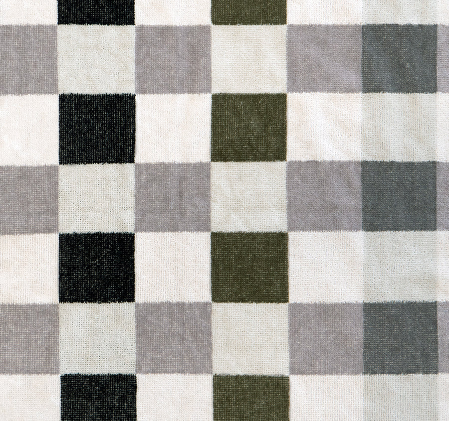Jacquard 170x170cm Beach Blanket Truffle Check