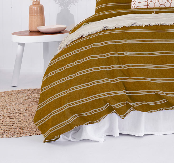 Jasper Quilt Cover Set Range Tobacco