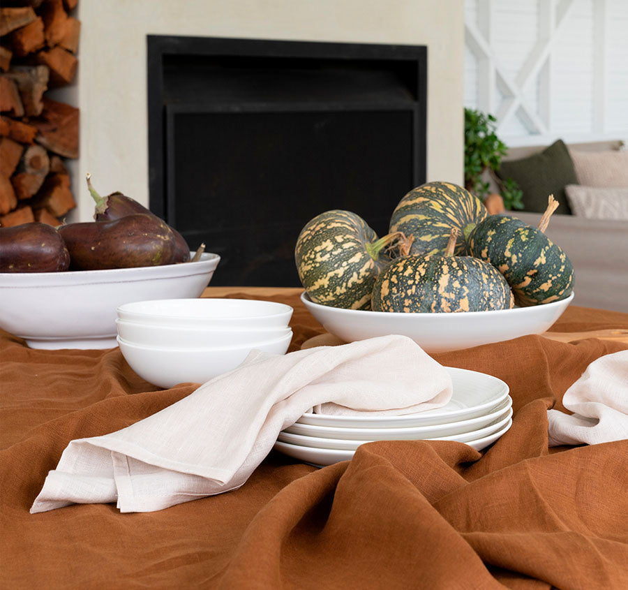 French Linen 45x45cm 2 Piece Napkin Set Snow