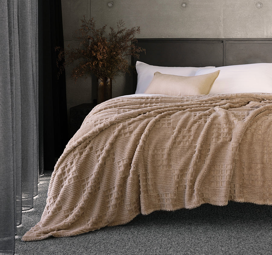 Lattice Sherpa Blanket Range Latte