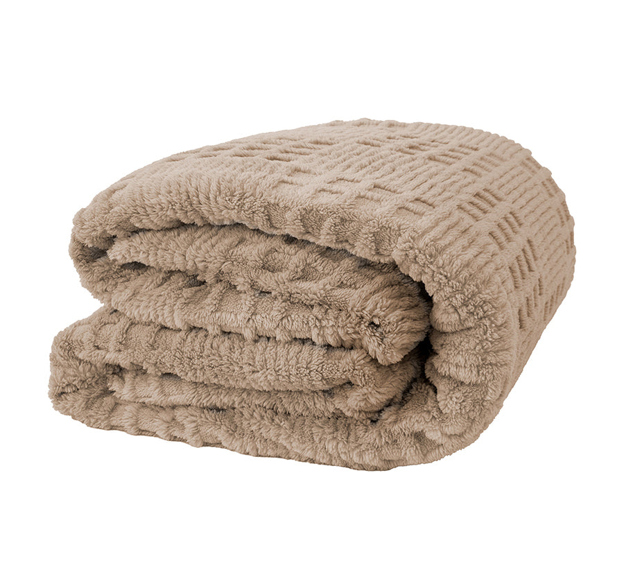 Lattice Sherpa Blanket Range Latte
