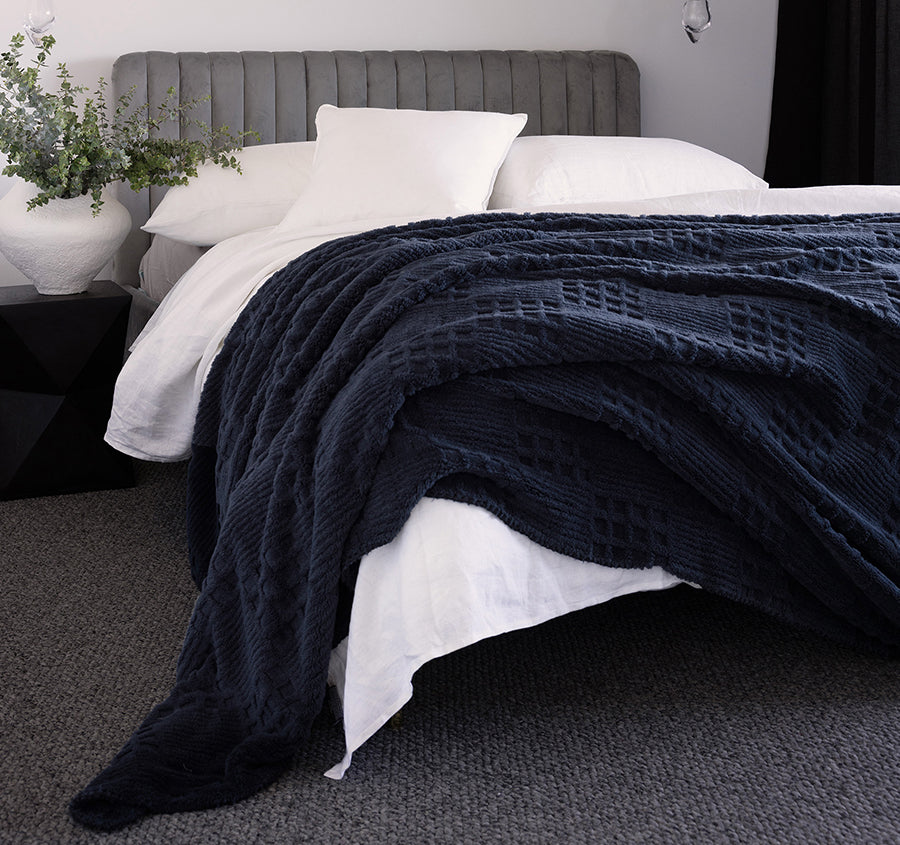 Lattice Sherpa Blanket Range Navy
