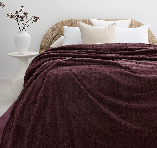Lattice Sherpa Blanket Range Raisin