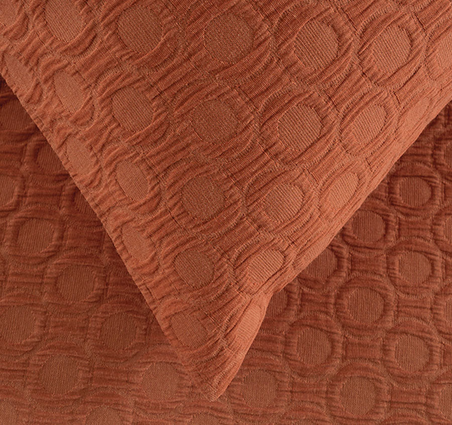 Luna Quilt Cover Set Range Rust