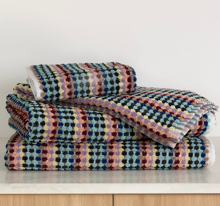 Miami Pom Pom 550GSM Bath Towel Range