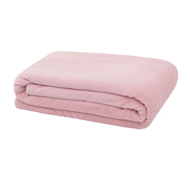 Microplush 130x170cm Throw Rug Blush