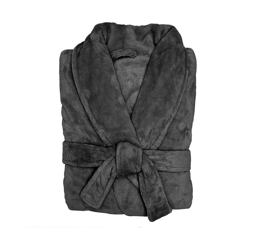 Microplush Bathrobe Range Charcoal