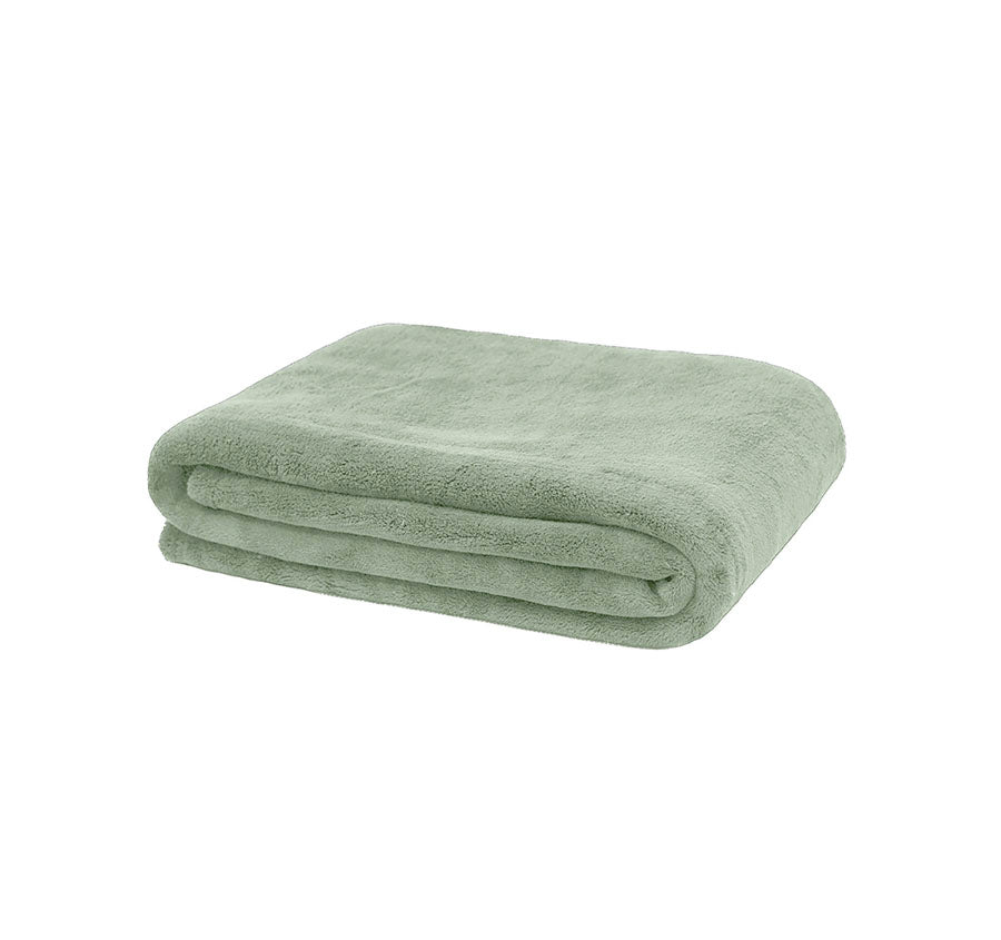 Microplush 130x170cm Throw Rug Sage