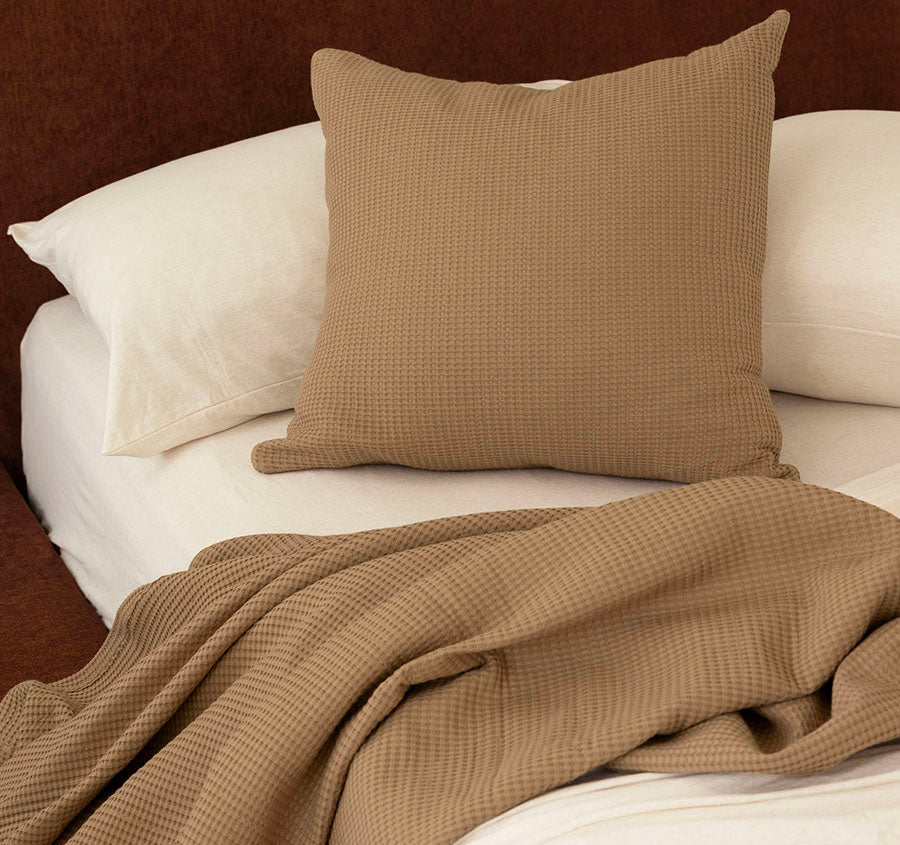 Milo Waffle 130x200cm Throw Rug Chai