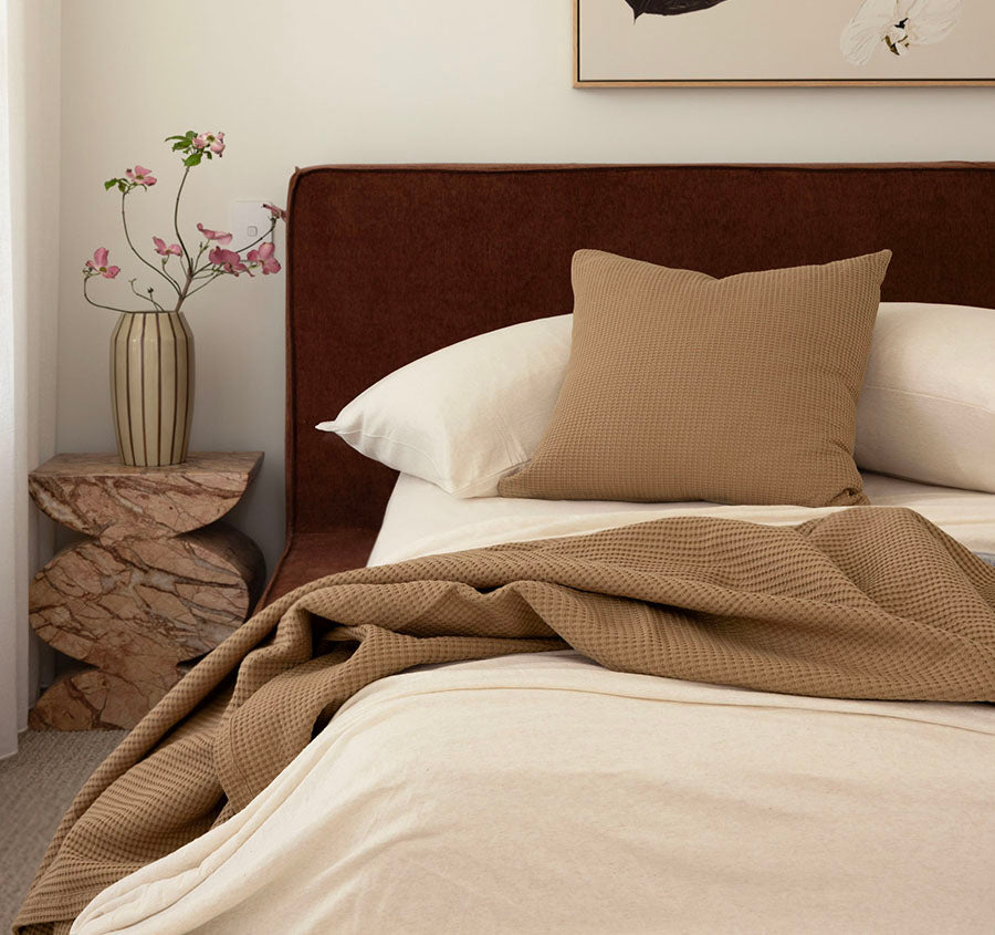 Milo Waffle 130x200cm Throw Rug Chai