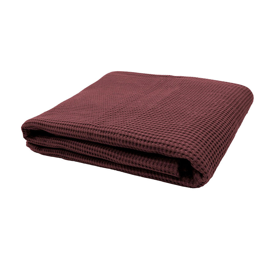 Milo Waffle 130x200cm Throw Rug Sangria
