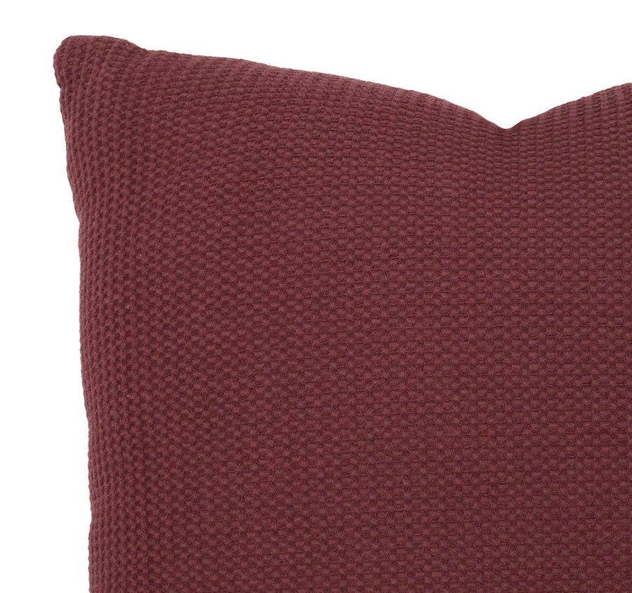 Milo Waffle 50x50cm Filled Cushion Sangria