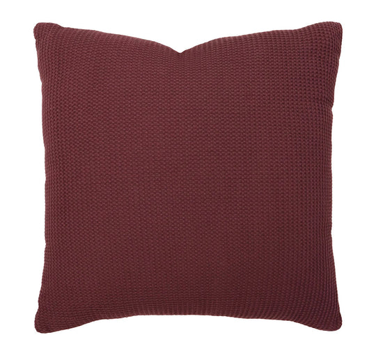 Milo Waffle 50x50cm Filled Cushion Sangria