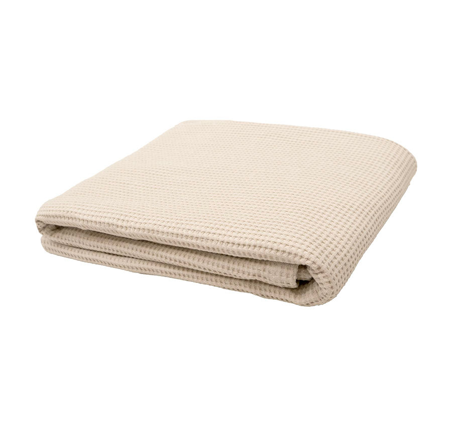 Milo Waffle 130x200cm Throw Rug Stone