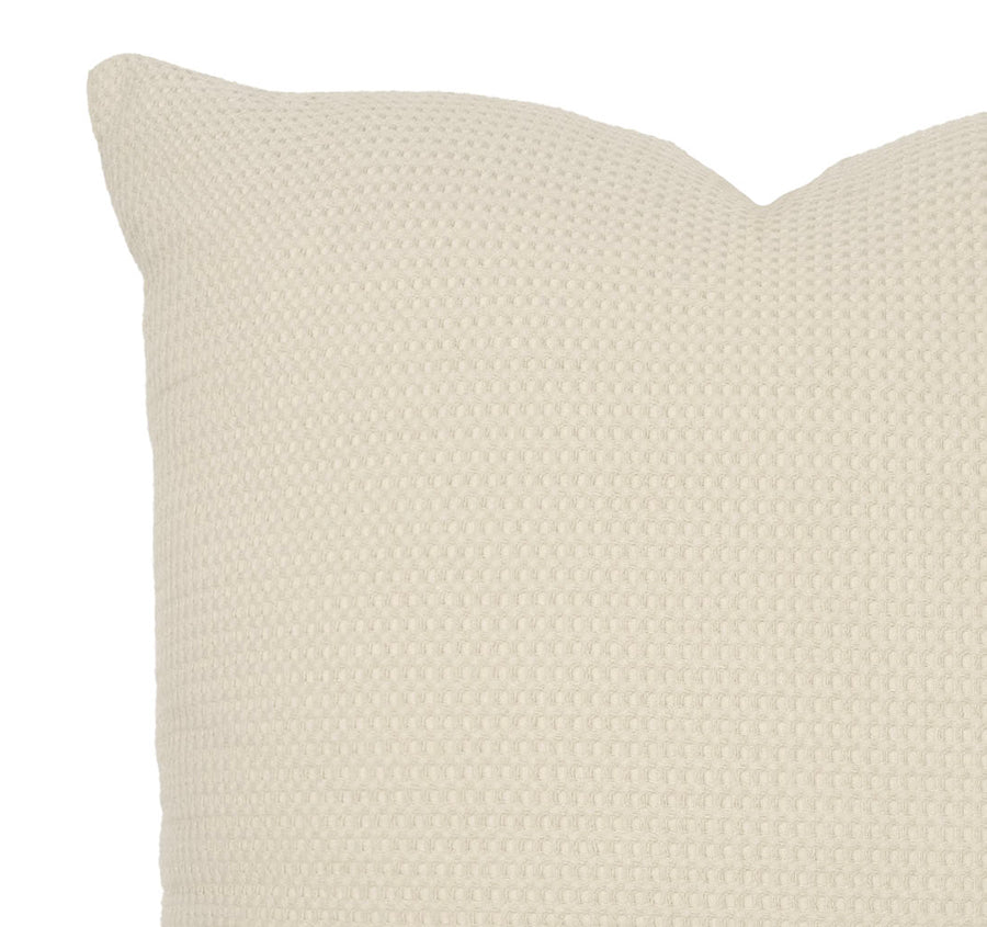 Milo Waffle 50x50cm Filled Cushion Stone