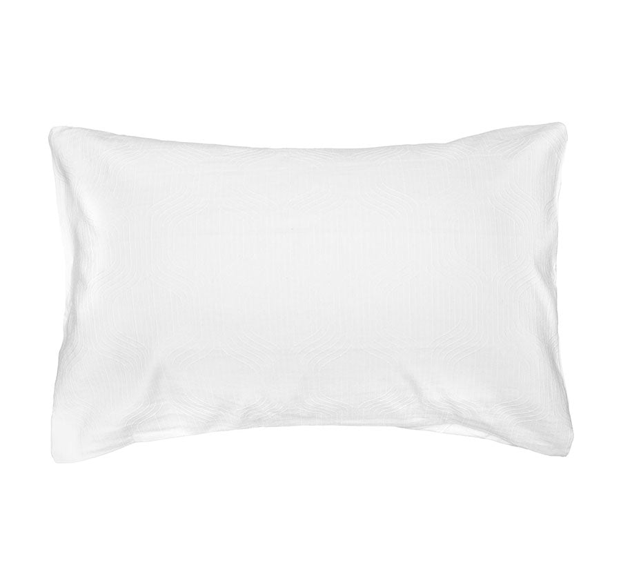Ogee Quilt Cover Set Range White