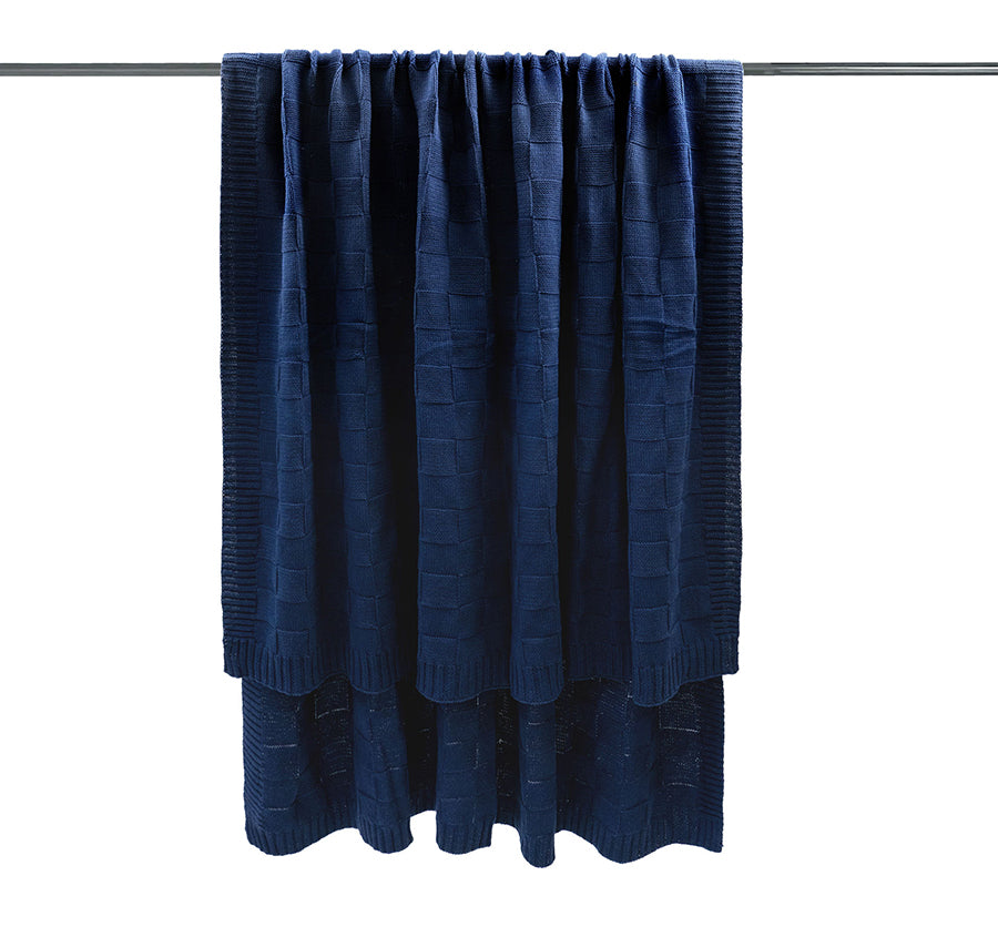 Solomon 130x200cm Throw Rug Navy