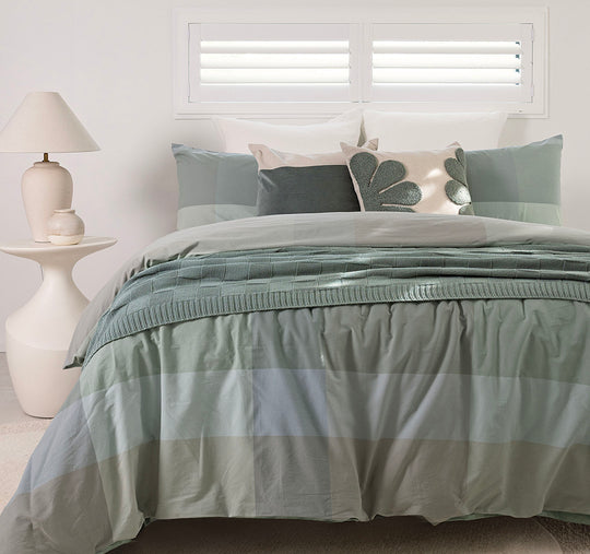 Sullivan Quilt Cover Set Range Sage