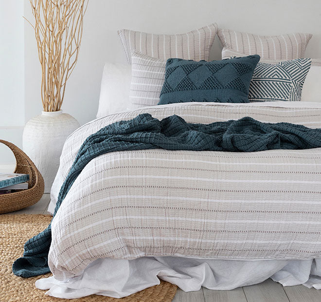 Tanami 130x200cm Throw Rug Bluestone