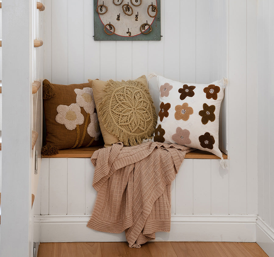 Tanami 130x200cm Throw Rug Latte