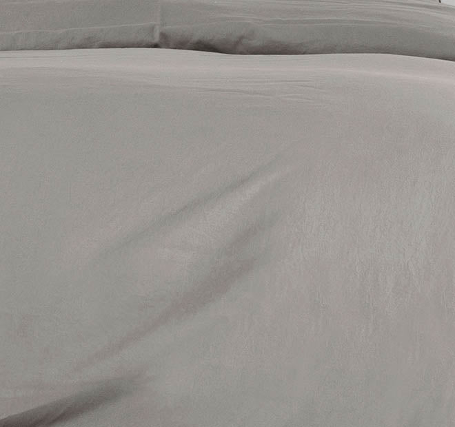 Temple Organic Cotton Quilt Cover Set Range Grey