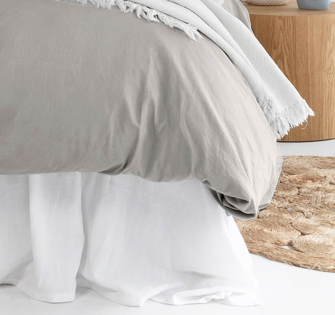 Temple Organic Cotton Quilt Cover Set Range Grey