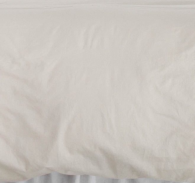 Temple Organic Cotton Quilt Cover Set Range Pebble