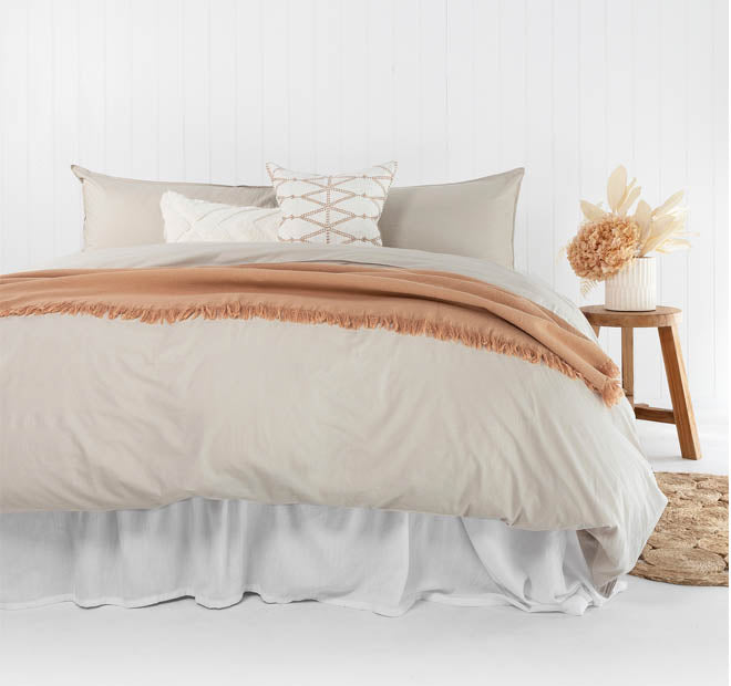 Temple Organic Cotton Standard Pillowcase Pair Pebble