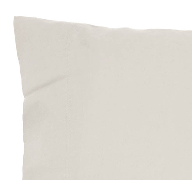 Temple Organic Cotton Standard Pillowcase Pair Pebble