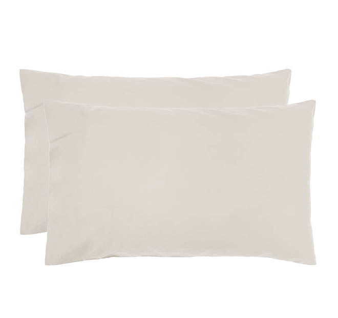 Temple Organic Cotton Standard Pillowcase Pair Pebble