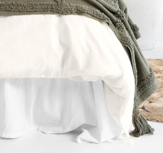 Temple Organic Cotton Quilt Cover Set Range Snow