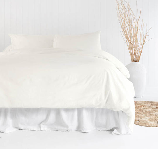 Temple Organic Cotton Quilt Cover Set Range Snow