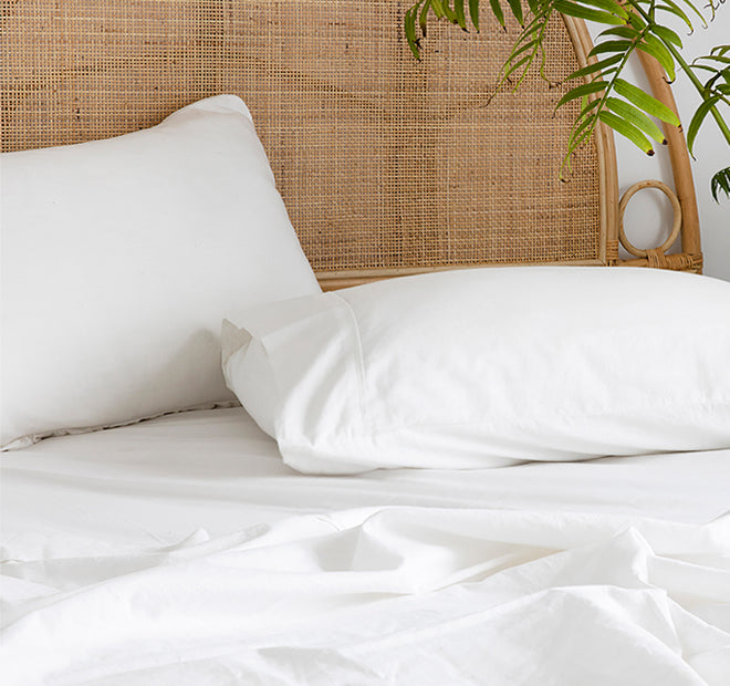 Temple Organic Cotton Mega Sheet Set Range Pebble