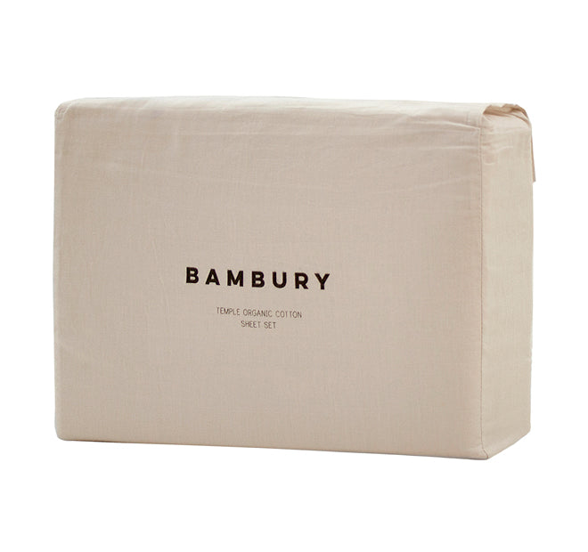 Temple Organic Cotton Mega Sheet Set Range Pebble