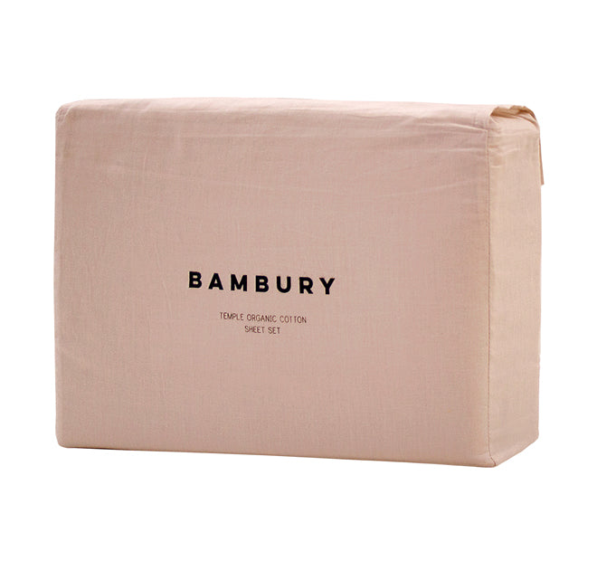 Temple Organic Cotton Mega Sheet Set Range Rosewater