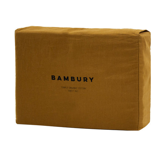 Temple Organic Cotton Mega Sheet Set Range Tobacco