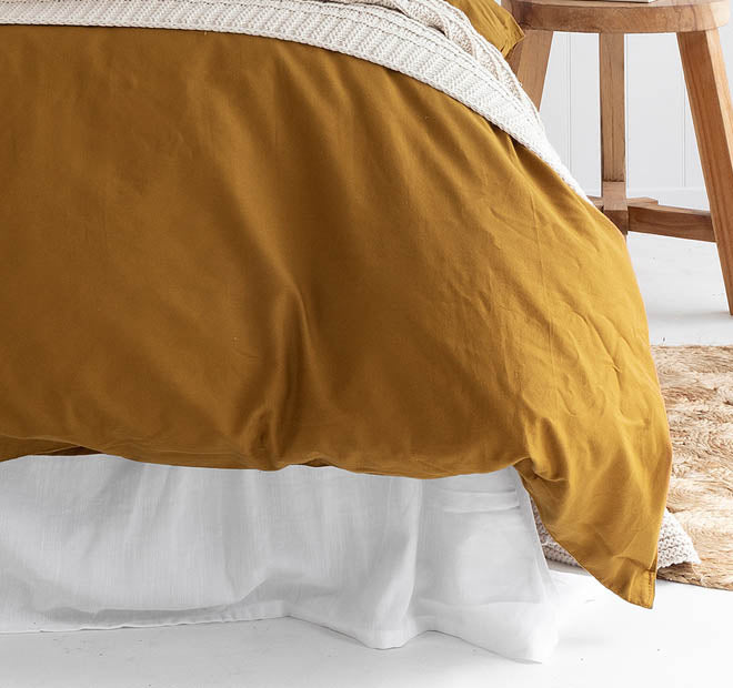 Temple Organic Cotton Quilt Cover Set Range Tobacco