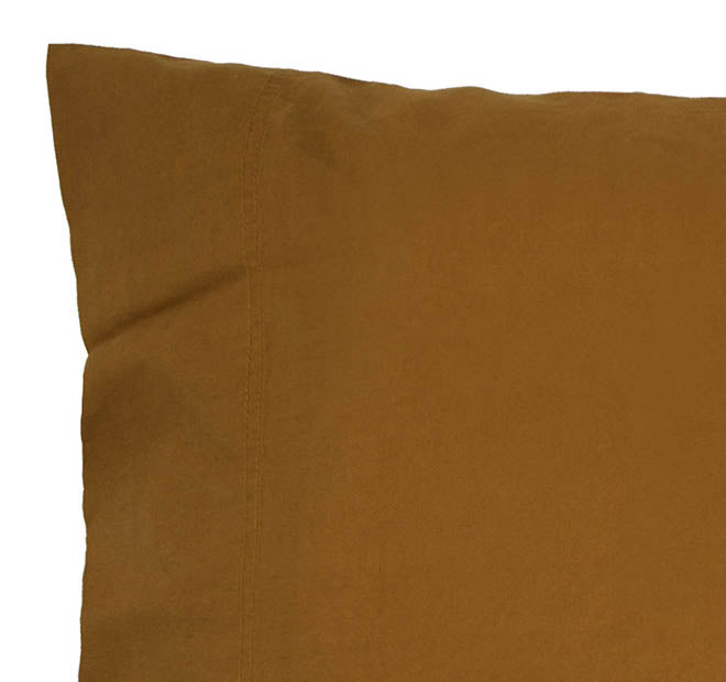 Temple Organic Cotton Standard Pillowcase Pair Tobacco