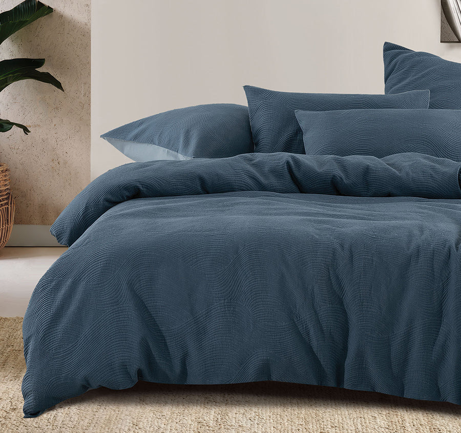 Tide Quilt Cover Set Range Denim