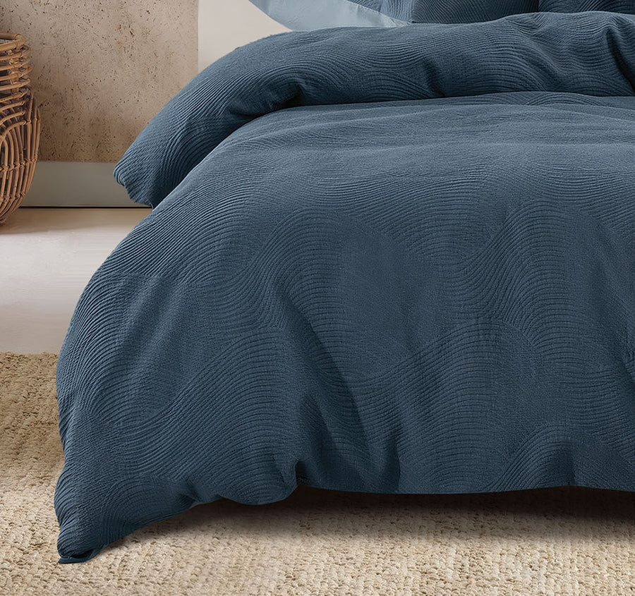 Tide Quilt Cover Set Range Denim