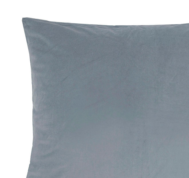 Velvet European Pillowcase Steel Blue