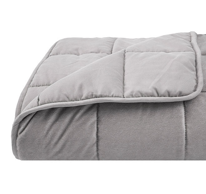 Weighted 140x210cm Blanket Throw Rug Range Grey