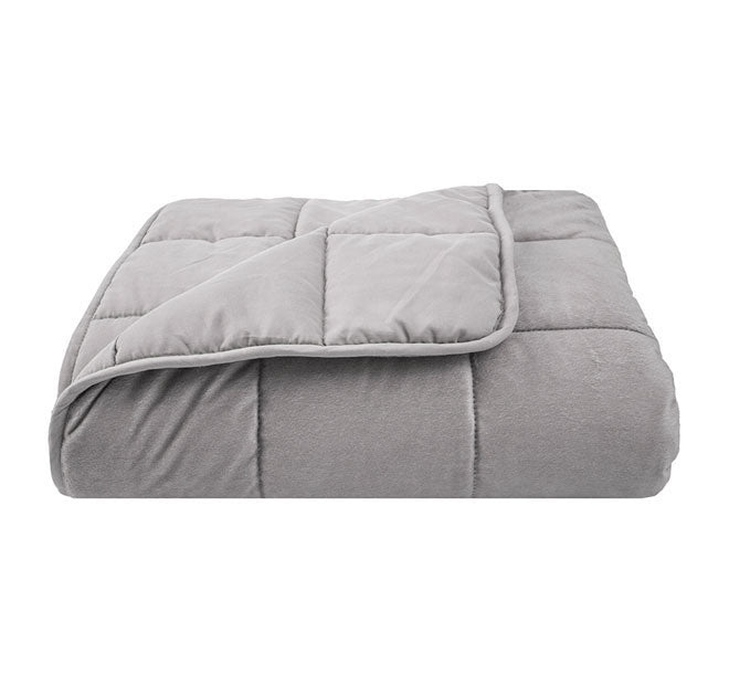 Weighted 140x210cm Blanket Throw Rug Range Grey