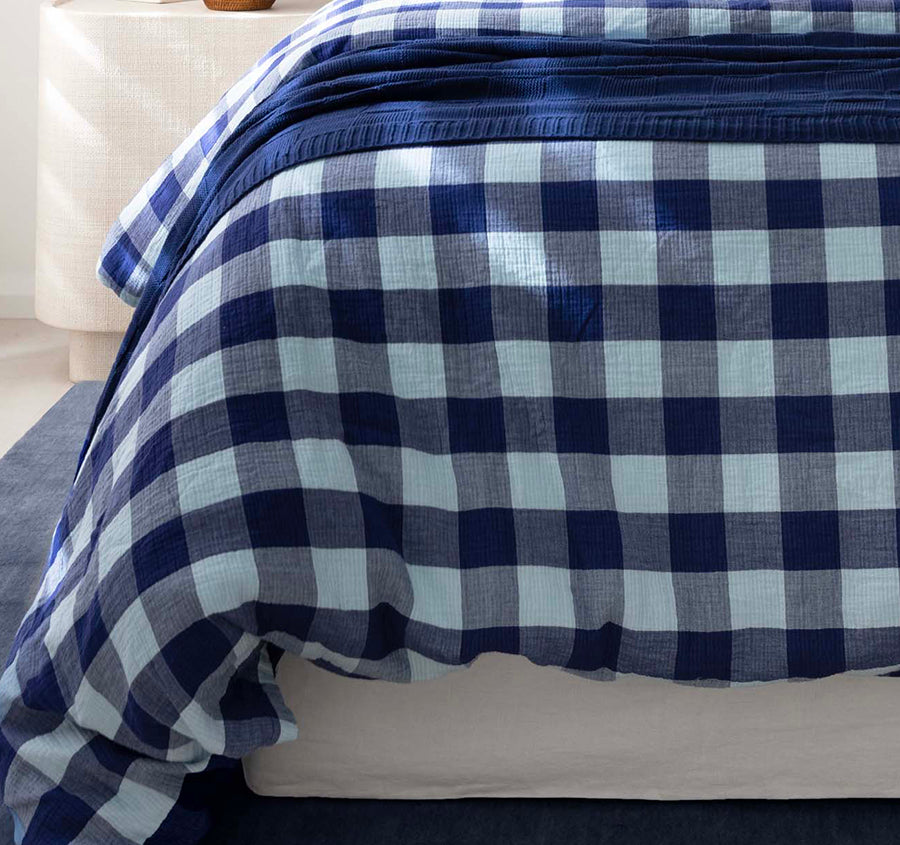 Willow Quilt Cover Set Range Blue