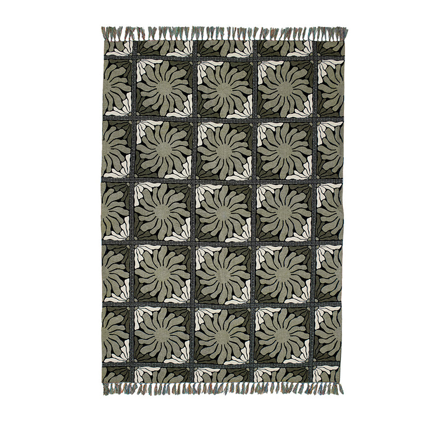 Zinnia 130x180cm Throw Rug Moss